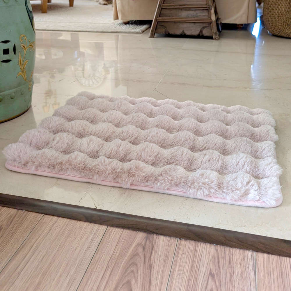 Floor Mat Pink Wavy 43x61cm