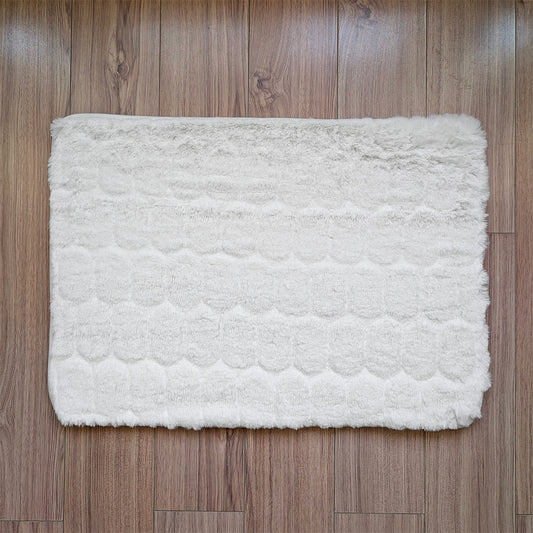 Floor Mat White Emboss 43x61cm