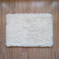 Floor Mat White Poly-Fur Shiny 43cm x 61cm