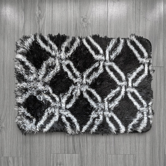 Floor Mat Black Pattern 43x61cm