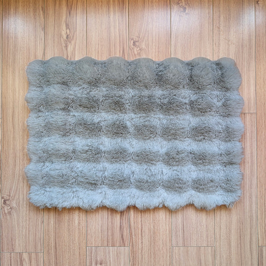 Floor Mat Gray Wavy 43x61cm