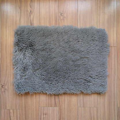 Floor Mat Gray Poly-Fur 43cm x 61cm