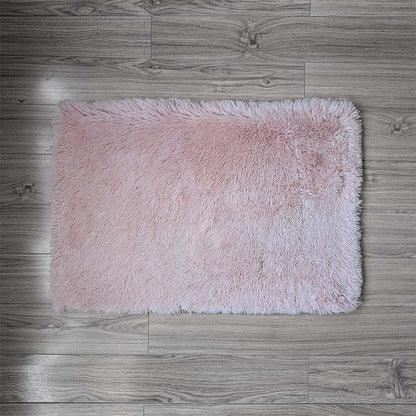 Floor Mat Pink Poly-Fur 50cm x 76cm