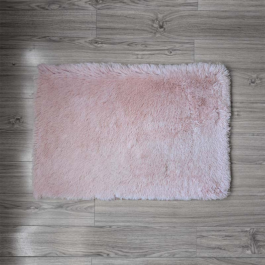 Floor Mat Pink Poly-Fur 50cm x 76cm
