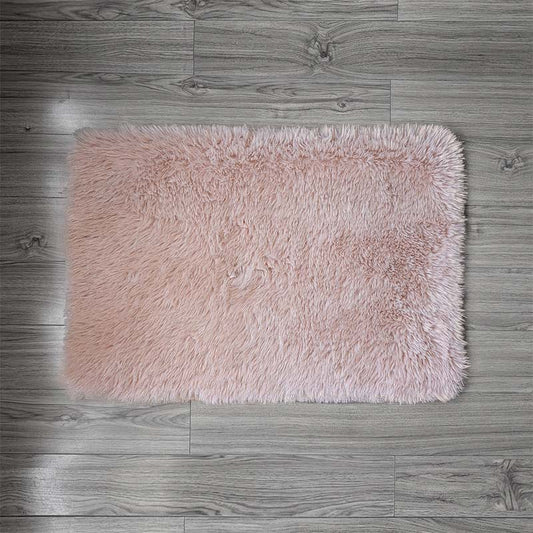 Floor Mat Blush Poly-Fur Shiny 50cm x 76cm