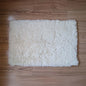 Floor Mat White Poly-Fur Shiny 50cm x 76cm