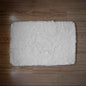 Floor Mat White Poly-Fur 50cm x 76cm