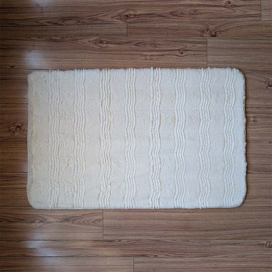 Floor Mat White Emboss 50cm x 76cm