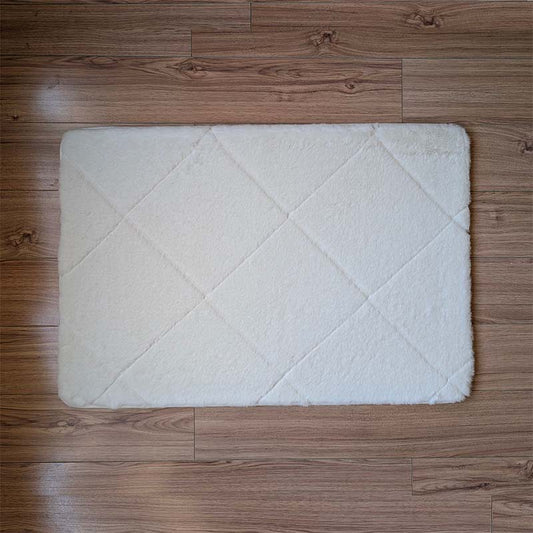 Floor Mat White Emboss 50cm x 76cm