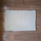 Floor Mat White Poly-Fur Shiny 50cm x 76cm
