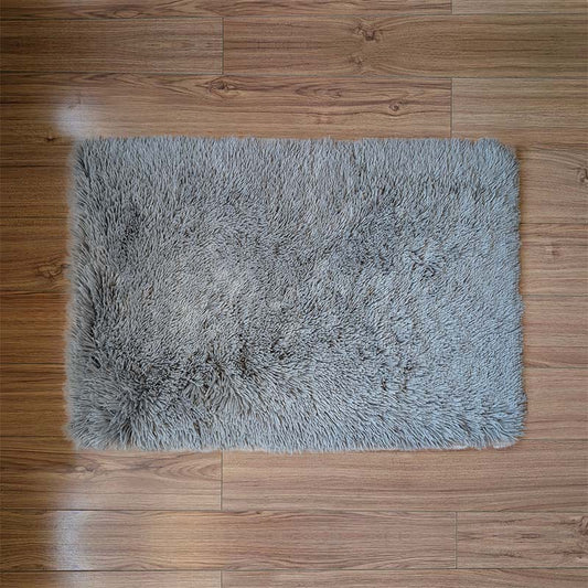 Floor Mat Gray Poly-Fur 50cm x 76cm