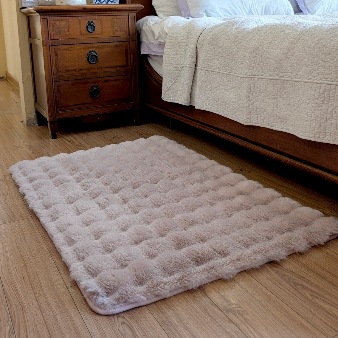 Floor Mat Pink Wavy 68cm x 106cm