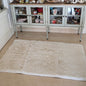 Floor Mat White Poly-Fur Shiny 120cm x 152cm