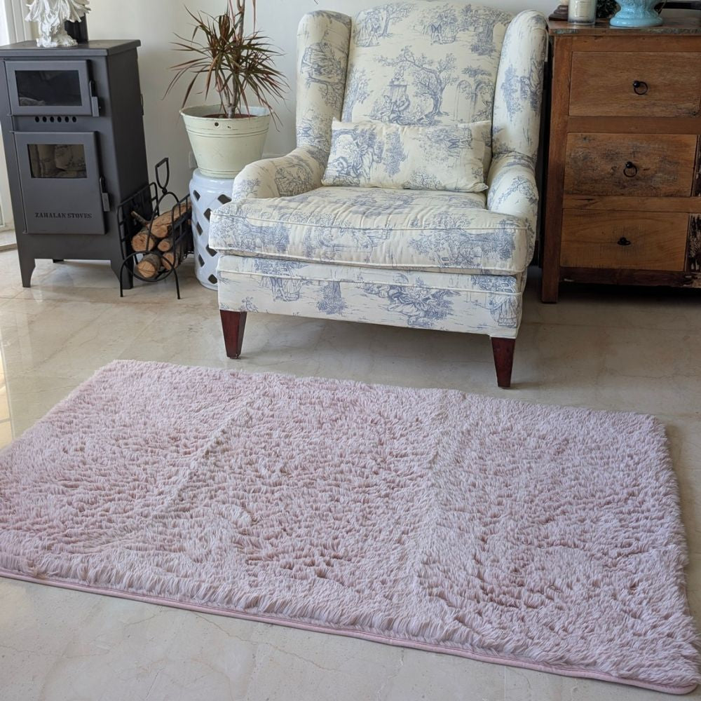 Floor Mat Pink Premium Fur 120cm x 152cm