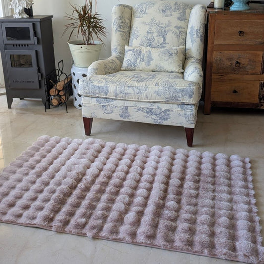 Floor Mat Pink Wavy 120cm x 152cm