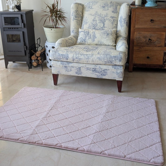 Floor Mat Pink Embossed 120cm x 152cm