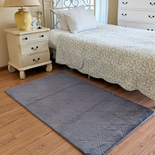 Floor Mat Gray Emboss 120cm x 152cm