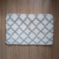 Floor Mat White Pattern 68cm x 106cm
