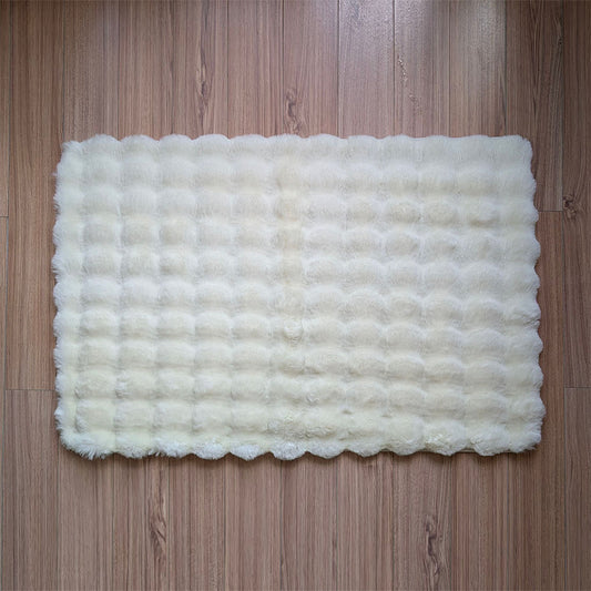 Floor Mat White Emboss 68cm x 106cm