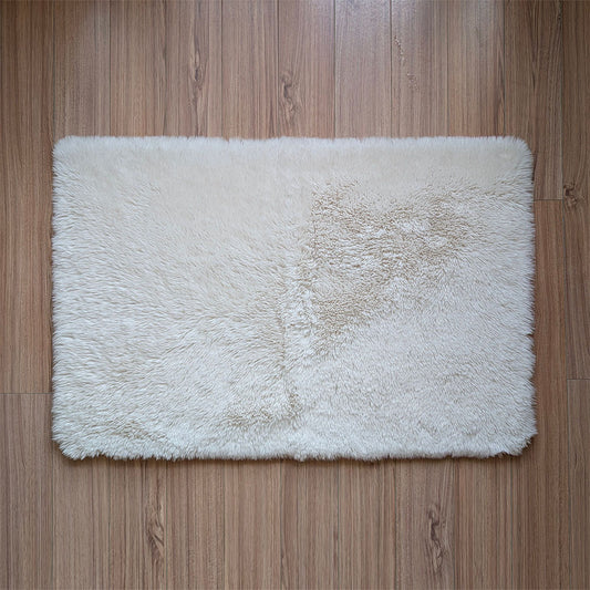 Floor Mat White Premium Fur 68cm x 106cm