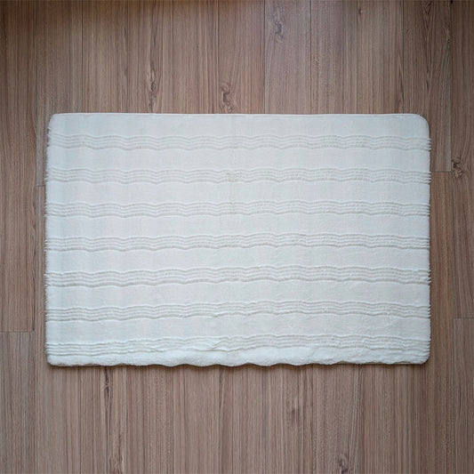 Floor Mat White Emboss 68cm x 106cm