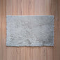 Floor Mat Light Gray Poly-Fur 68cm x 106cm