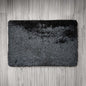 Floor Mat Black Poly-Fur Shiny 68cm x 106cm