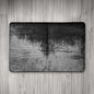 Floor Mat Black Rabbit Fur 68cm x 106cm
