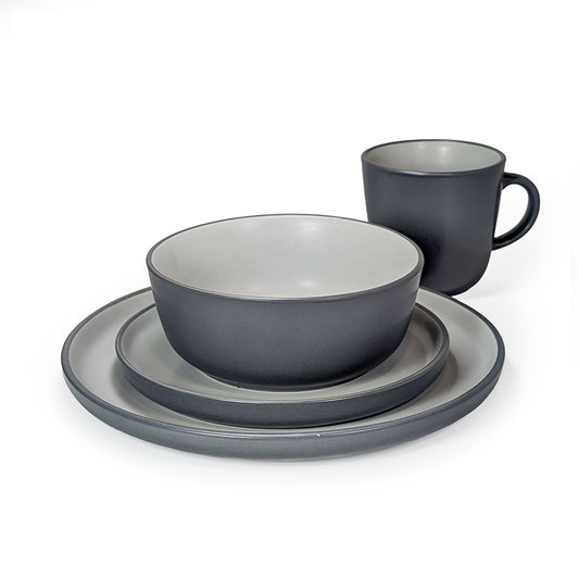 16 Pcs Dinner Set Gray