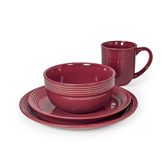 16 Pcs Dinner Set Red