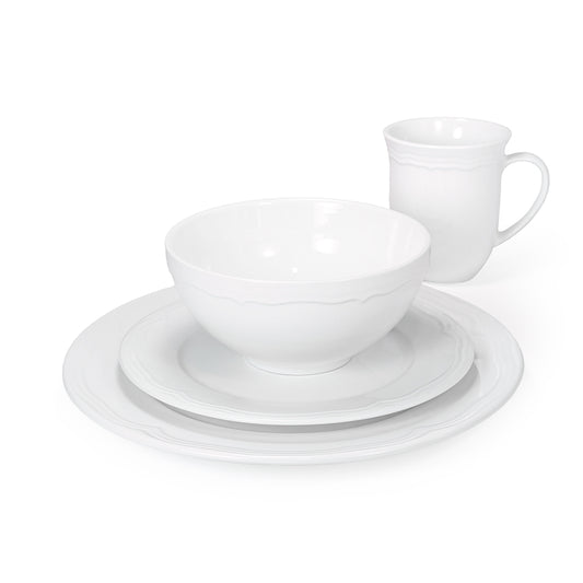 16 Pcs Dinner Set White