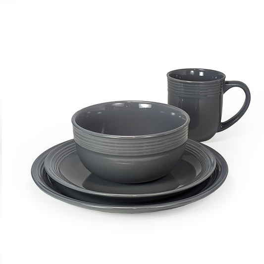 16 Pcs Dinner Set Gray