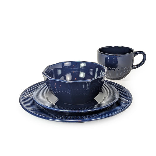 16 Pcs Dinner Set Navy