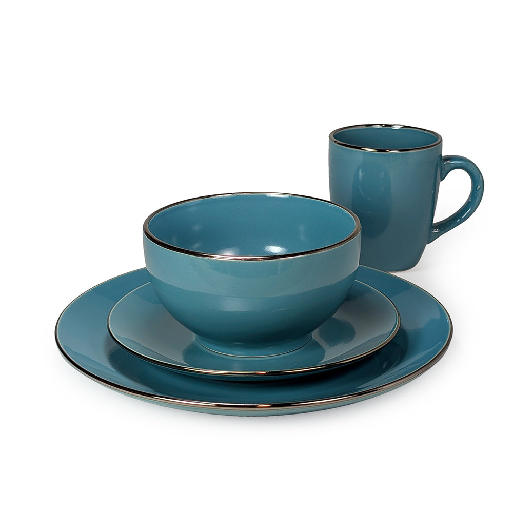 16 Pcs Dinner Set Blue