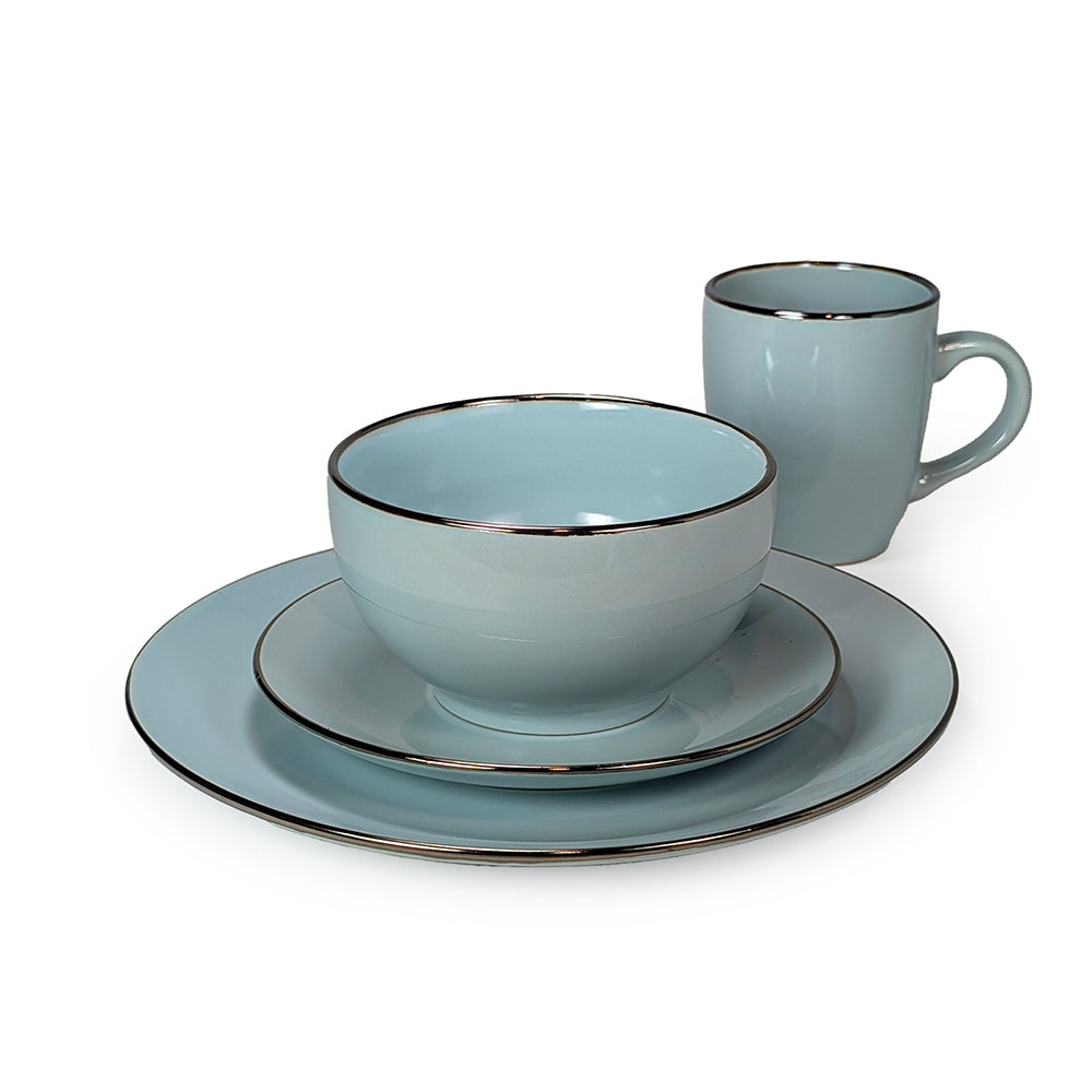 16 Pcs Dinner Set Light Blue