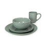 16 Pcs Dinner Set Green Natural