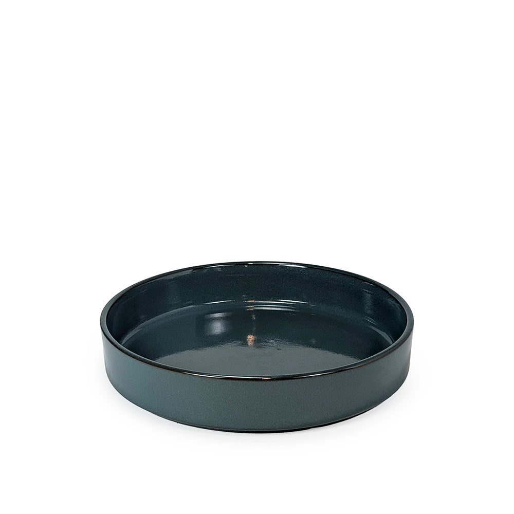 Dark Teal Deep Dessert Plate 22cm