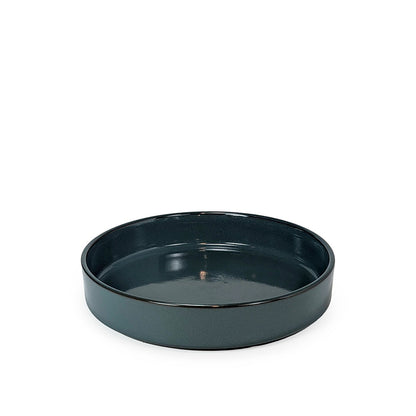 Dark Teal Deep Dessert Plate 22cm