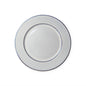 Off White Dinner Plate with Blue Trim 28cm