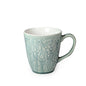 Ceramic Floral Turquoise Glaze Mug