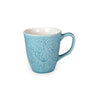 Ceramic Floral Blue Glaze Mug
