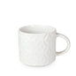 Ceramic White Mug Embossed