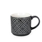 Ceramic Mug Black Floral