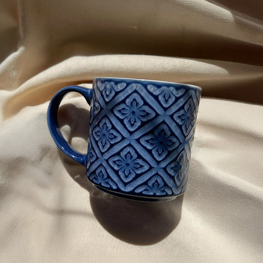 Ceramic Mug Blue Floral