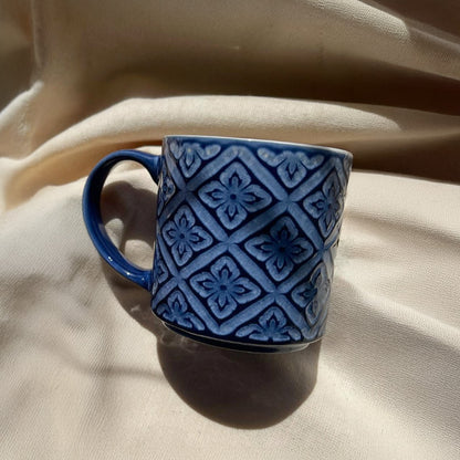 Ceramic Mug Blue Floral