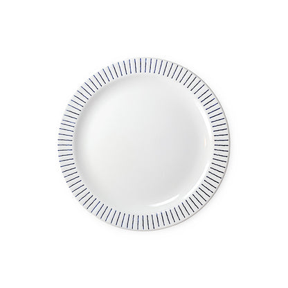 White Blue Stripes Dessert Plate 21cm
