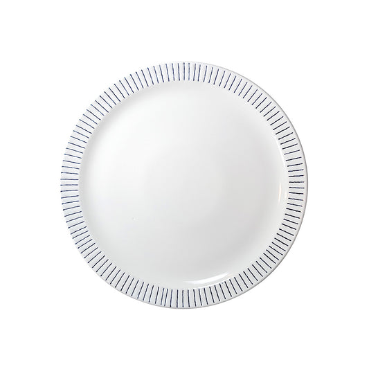 White Blue Stripes Dinner Plate 27cm