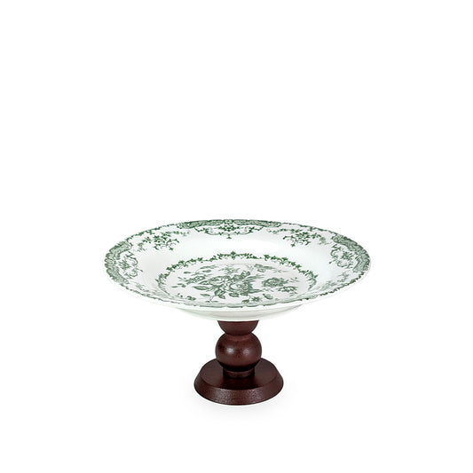 Cake Stand Deep Dish Vintage Green 20cm