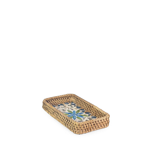 Rattan Tray Flower 22cm