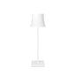 LED Desk Lamp Steel White Rechargeable 38cm